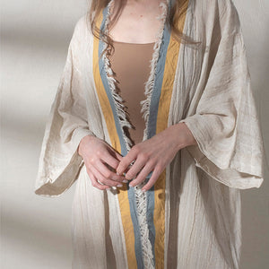 Parma Kimono Dress - Linen/Mango