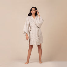 Load image into Gallery viewer, Linen Blend Kimono Dress