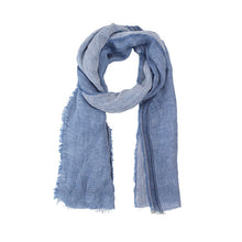 Load image into Gallery viewer, Foster Linen Scarf - Blue