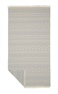 Aztec Authentic Turkish Towel - Grey