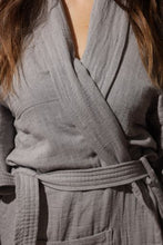 Load image into Gallery viewer, Unisex Adult Bathrobe - Kilim Design in Stone