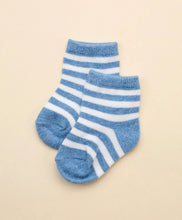 Load image into Gallery viewer, Organic Cotton Baby Socks - Blue Stripes