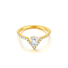 Load image into Gallery viewer, Vika Ring with Swarovski Crystals Gold Plated