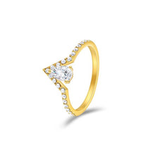 Load image into Gallery viewer, Vika Ring with Swarovski Crystals Gold Plated