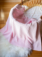 Load image into Gallery viewer, Lace Knit Bassinet Blanket