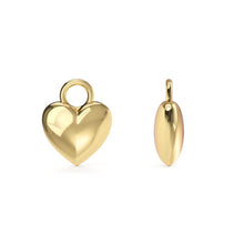 Load image into Gallery viewer, Minimal Puffed Heart Mix Charms Gold Plated