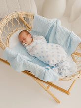 Load image into Gallery viewer, Pale Blue Spot Muslin Swaddle