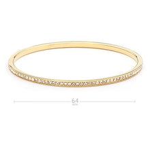 Load image into Gallery viewer, Metro Eternity Bangle with Clear Crystals Gold Plated