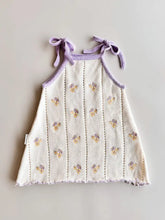Load image into Gallery viewer, Bloom Pointelle Tie Dress | Aster