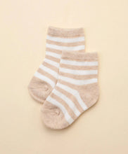 Load image into Gallery viewer, Organic Cotton Baby Socks - Oat Stripes