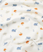 Load image into Gallery viewer, Organic Cotton Baby Swaddle Wrap - Sea