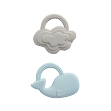 Load image into Gallery viewer, 2pk Silicone Teether - Whale &amp; Cloud