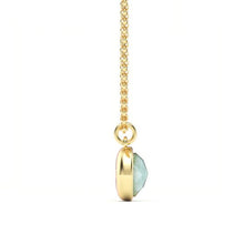 Load image into Gallery viewer, Round Rose Cut Green Aventurine Pendant Gold Plated