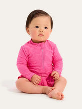 Load image into Gallery viewer, Seafolly Kids Terry Frill Sunsuit - Candy Pink