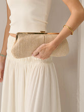Load image into Gallery viewer, Bianca Straw Clutch Bag in Beige