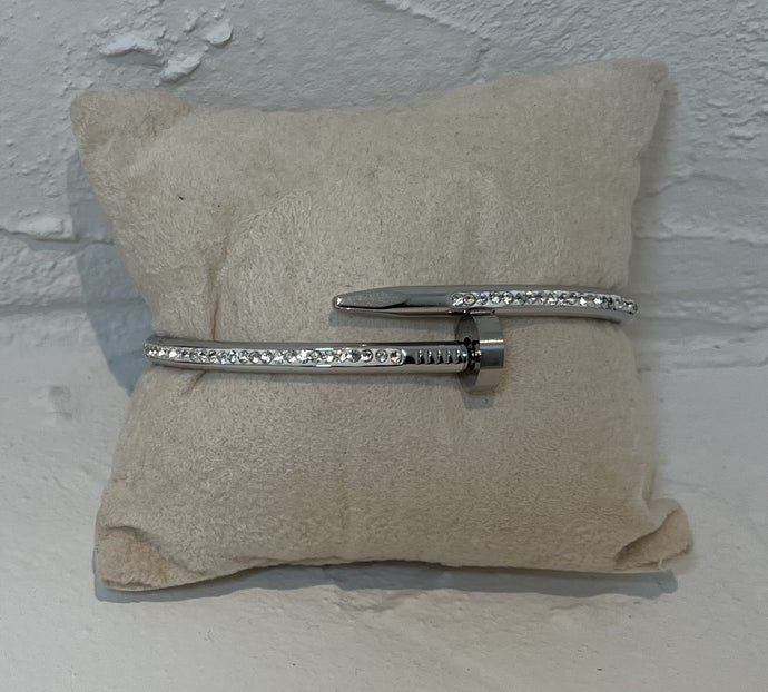 Stainless Steel Silver Plated Bangle