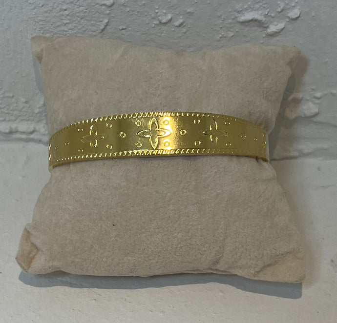 Stainless Steel Gold Plated Bangle