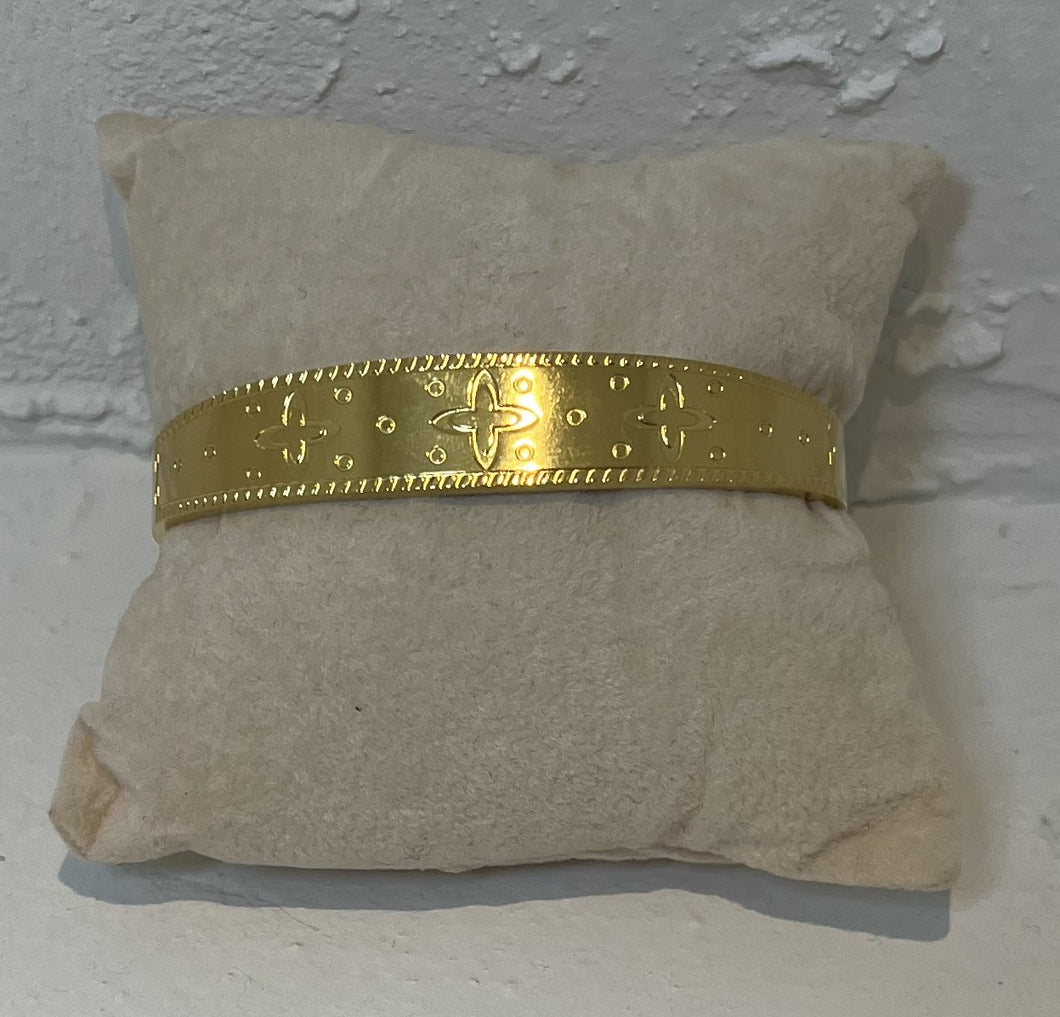 Stainless Steel Gold Plated Bangle