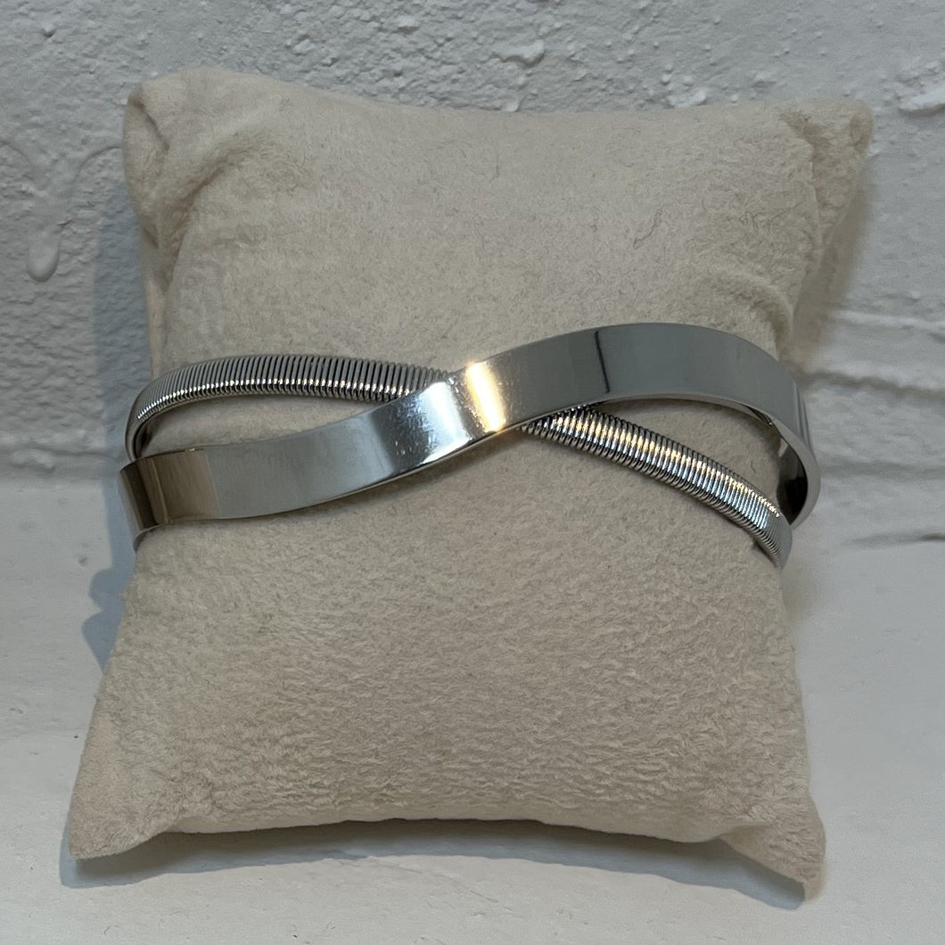 Stainless Steel Silver Plated Bangle