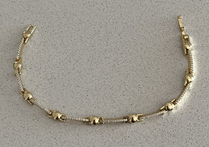 14K Gold Plated Brass Bracelet