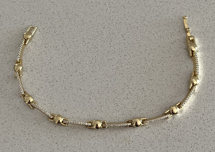 14K Gold Plated Brass Bracelet