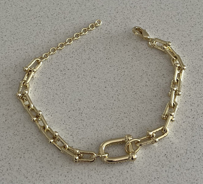14K Gold Plated Brass Bracelet