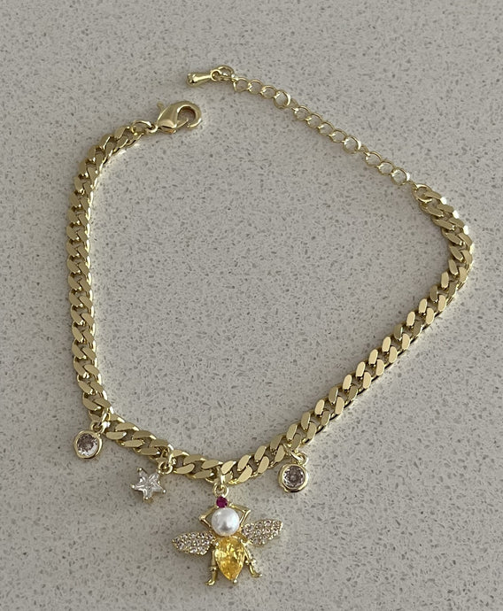 14K Gold Plated Brass Bracelet