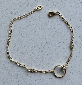 14K Gold Plated Brass Bracelet