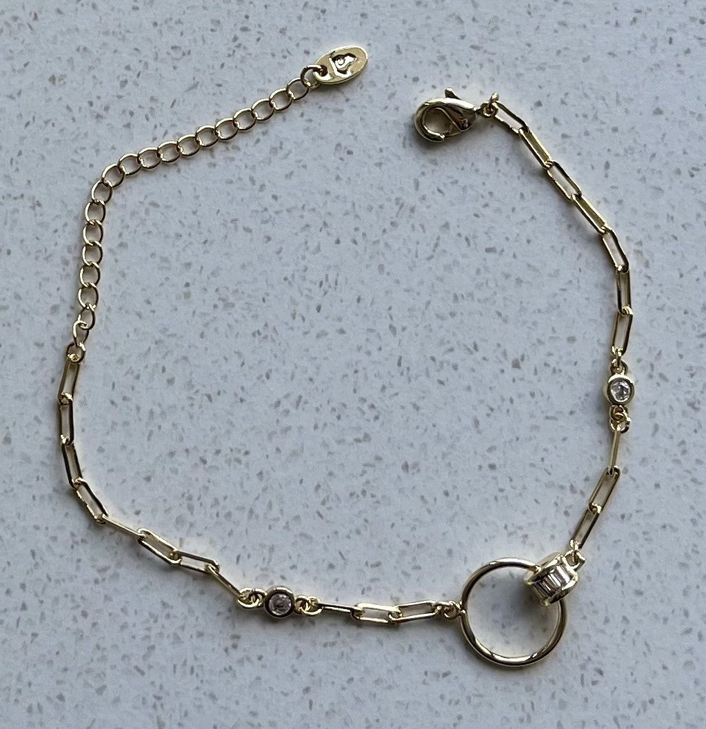 14K Gold Plated Brass Bracelet