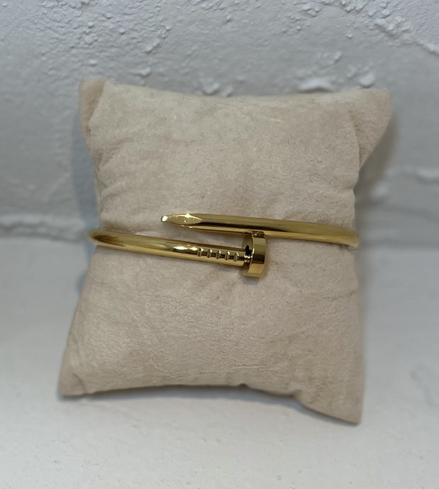 Stainless Steel Gold Plated Bangle