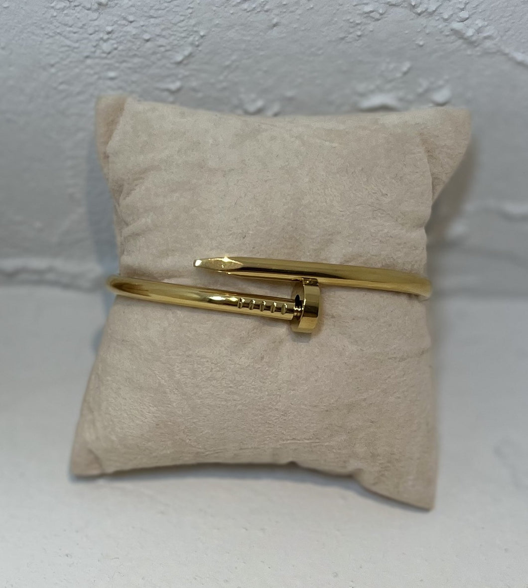 Stainless Steel Gold Plated Bangle