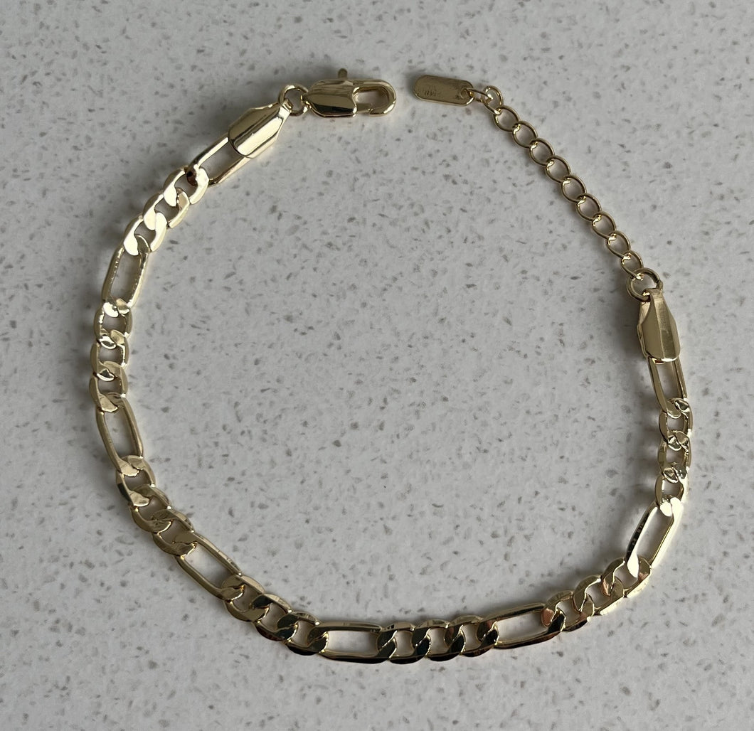 14K Gold Plated Brass Bracelet