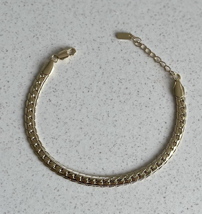 14K Gold Plated Brass Bracelet