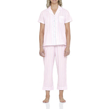 Load image into Gallery viewer, Valencia Stripe ⅞ Pyjama Set