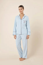 Load image into Gallery viewer, Isabella Brushed Cotton PJ Set - Blue