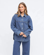 Load image into Gallery viewer, Denim Oversized Button Through Shirt