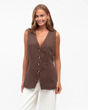 Load image into Gallery viewer, Striped Linen Vest