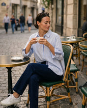 Load image into Gallery viewer, STRIPE TRIM SHIRT