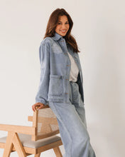 Load image into Gallery viewer, DENIM EMBROIDERED JACKET