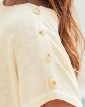 Load image into Gallery viewer, KNITTED TEE WITH BUTTON DETAIL