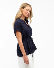 Load image into Gallery viewer, AZURE WEEKEND TIE FRONT SHIRT