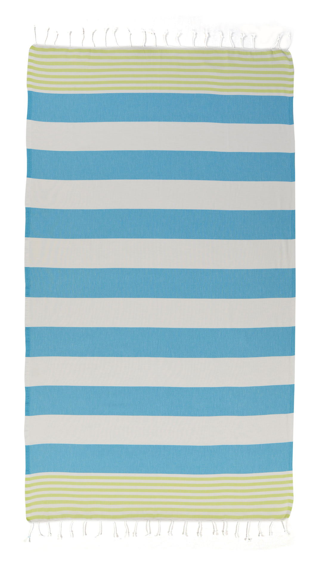 Marine Authentic Turkish Towel - Lime/Blue