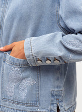 Load image into Gallery viewer, DENIM EMBROIDERED JACKET