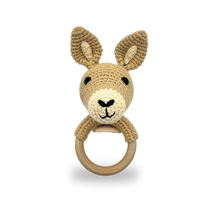 Load image into Gallery viewer, Skip the Kangaroo Ring Rattle