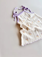 Load image into Gallery viewer, Bloom Pointelle Tie Dress | Aster