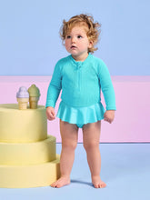 Load image into Gallery viewer, Seafolly Kids Textured Sunsuit - Aqua