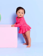 Load image into Gallery viewer, Seafolly Kids Terry Frill Sunsuit - Candy Pink