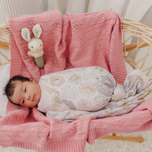 Load image into Gallery viewer, Beehive Muslin Wrap &amp; Dusty Pink Pram Clip Set