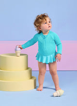 Load image into Gallery viewer, Seafolly Kids Textured Sunsuit - Aqua