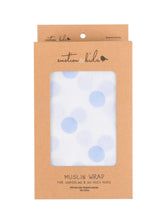 Load image into Gallery viewer, Pale Blue Spot Muslin Swaddle